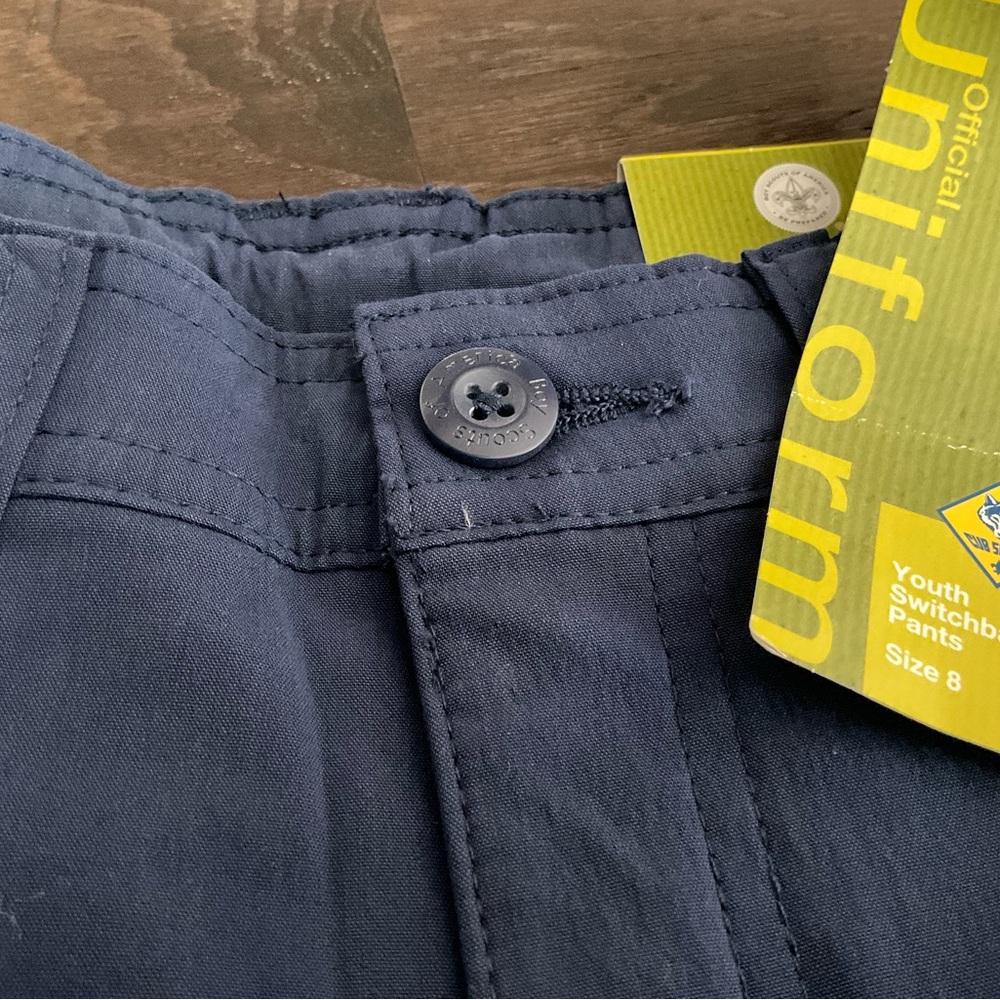 🟦 Cub Scout Switchback Uniform Pants Lot Youth Size 8 | Converts to Shorts | NEW - Picture 8 of 12